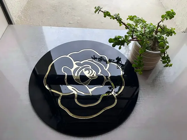 Rose Line Round Mat