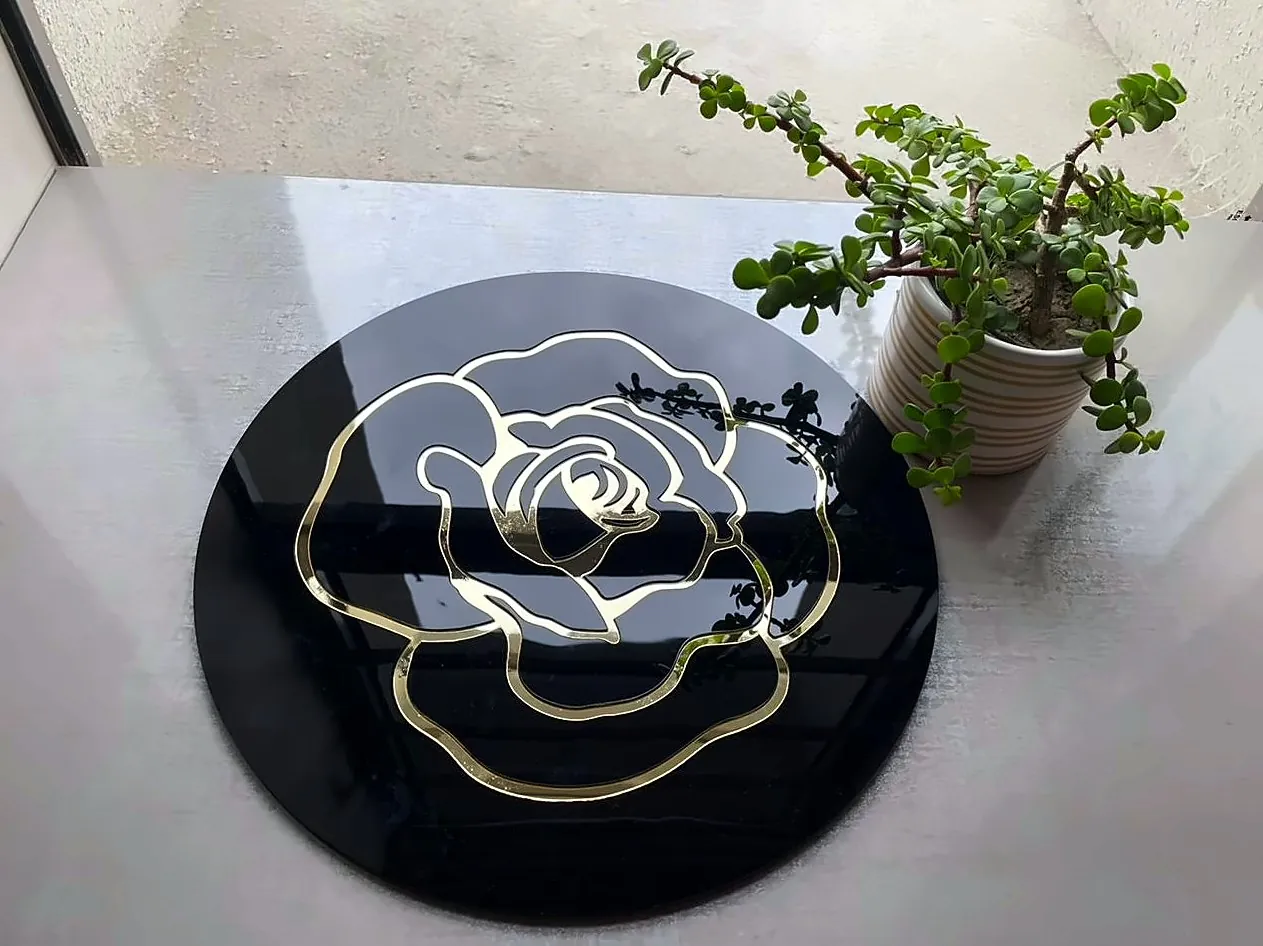 Rose Line Round Mat